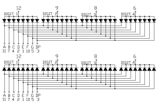 0,3 Zoll 4-stelliges SMD-Display 3040