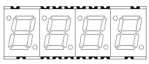 0,28 Zoll vierstelliges SMD-LED-Display