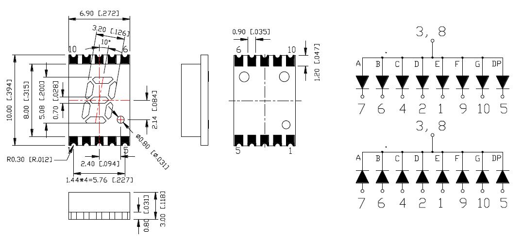 0,2 Zoll einstelliges SMD-Display LSD2011