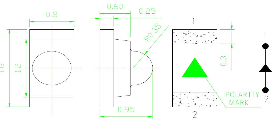 0603 SMD LED mit Len