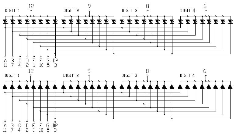0,39 Zoll 4-stelliges SMD-Display 3940
