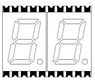 0,3 Zoll zweistelliges SMD-LED-Display