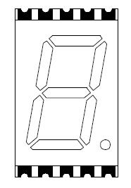 0,4 Zoll 1-stelliges SMD-LED-Display