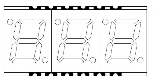 0,28 Zoll dreistelliges SMD-LED-Display