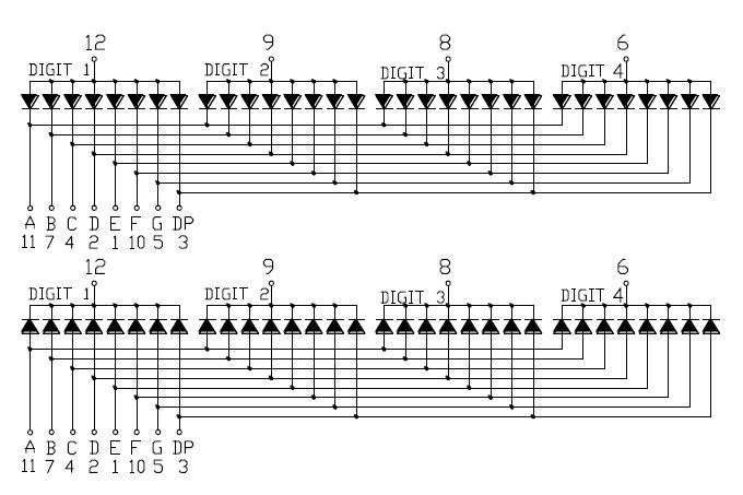 0,28 Zoll 4-stelliges SMD-Display 2840