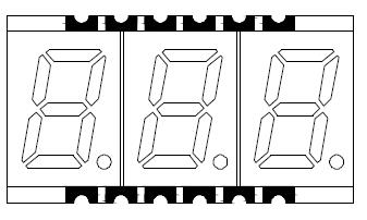 0,3 Zoll dreistelliges SMD-LED-Display