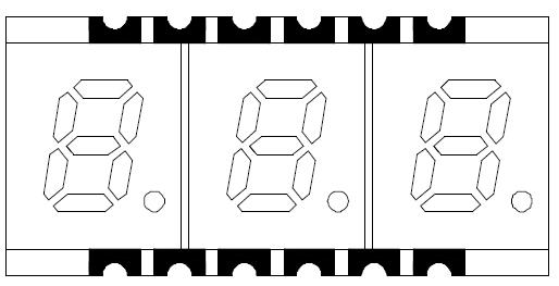 0,2 Zoll dreistelliges SMD-LED-Display
