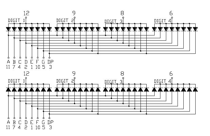 0,2 Zoll 4-stelliges SMD-Display