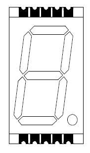 0,8 Zoll 1-stellige SMD-LED 8011