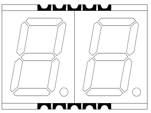 0,51 Zoll 2-stelliges SMD-LED-Display